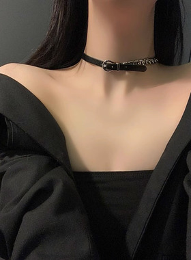 朋克嘻哈短款choker项链个性甜酷辣妹风项圈女颈带脖子配饰锁骨链
