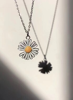 纯银小雏菊日韩风ins轻奢项链