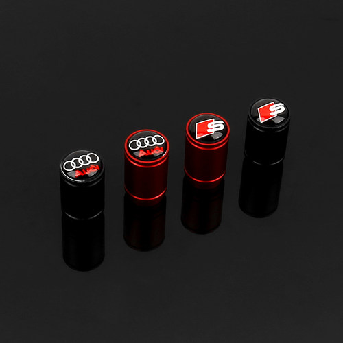 适用于奥迪A4L A6L汽车轮胎气门嘴帽Q3Q5Q7外饰改装气门芯盖金属 - 图2