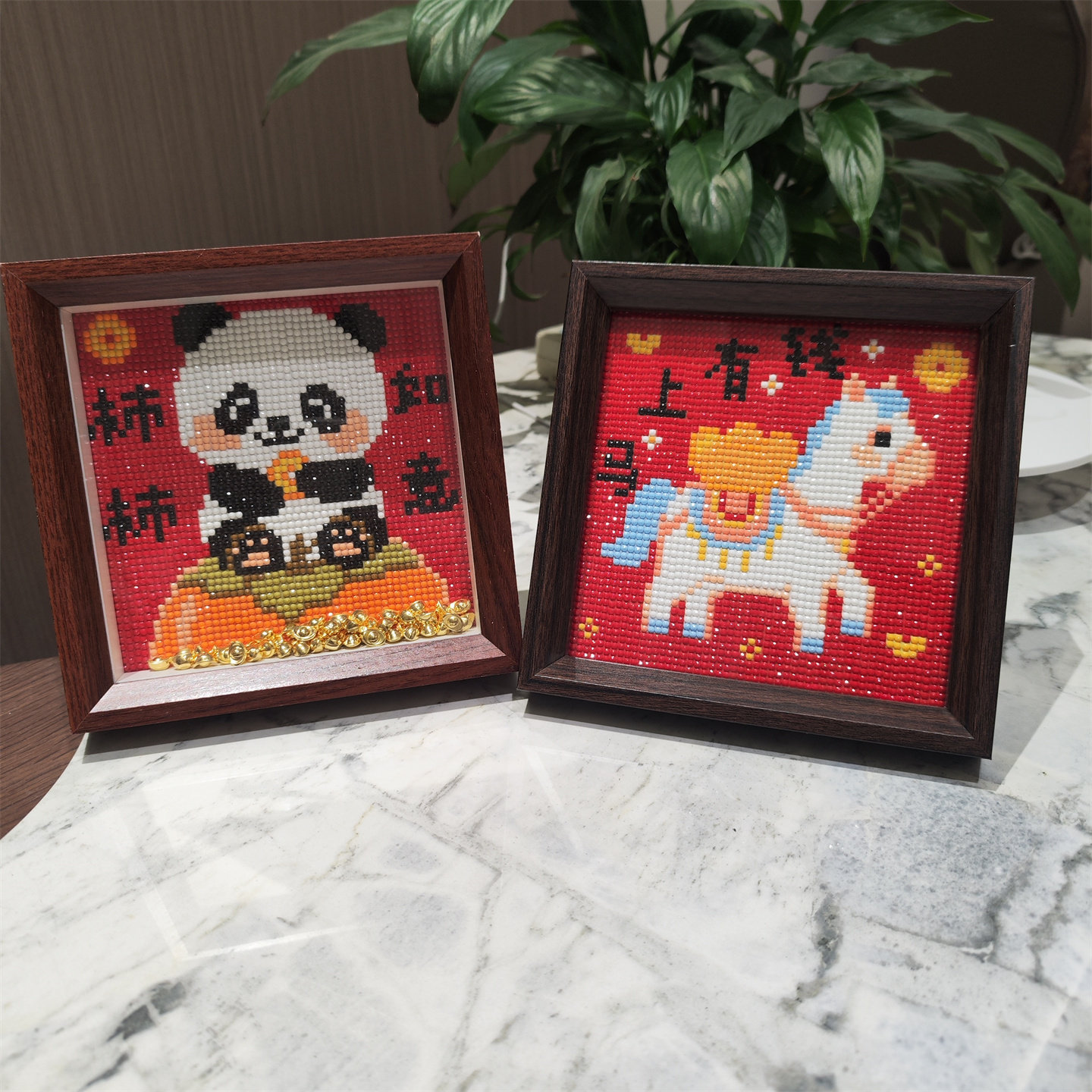 熊猫柿柿如意带框钻石画2025新款钻石十字绣钻石绣平安喜乐暴富,淘宝优惠券,粉丝福利购,淘宝优惠卷