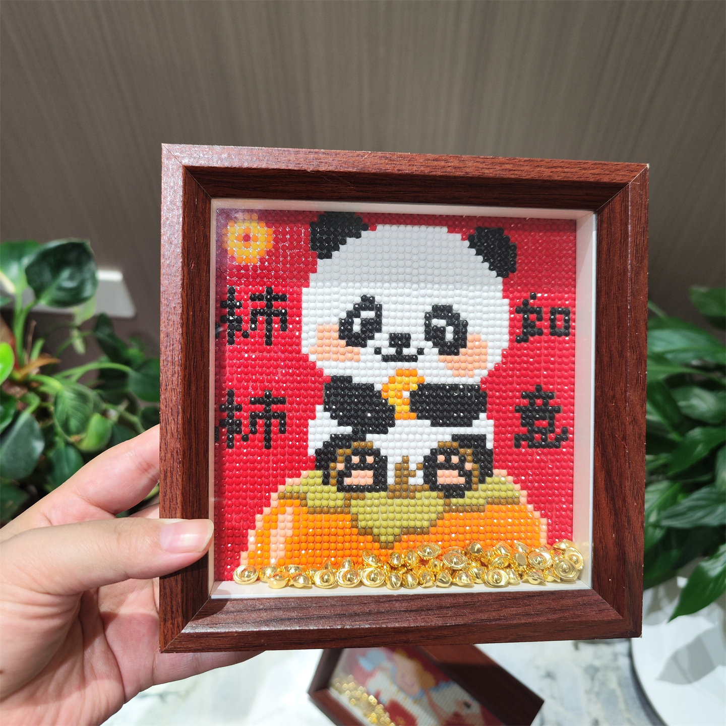 熊猫柿柿如意带框钻石画2025新款钻石十字绣钻石绣平安喜乐暴富,淘宝优惠券,粉丝福利购,淘宝优惠卷