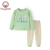 Детское нижнее белье, хлопковый комплект, термобелье для мальчиков, хлопковая весенняя пижама, подходит для подростков