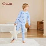 Детская осенняя пижама для мальчиков, хлопковое термобелье, осенний демисезонный комплект, подходит для подростков, детская одежда