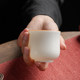 Mutton-fat jade porcelain ສີຂາວ Ru kiln master cup ຈອກຊາ