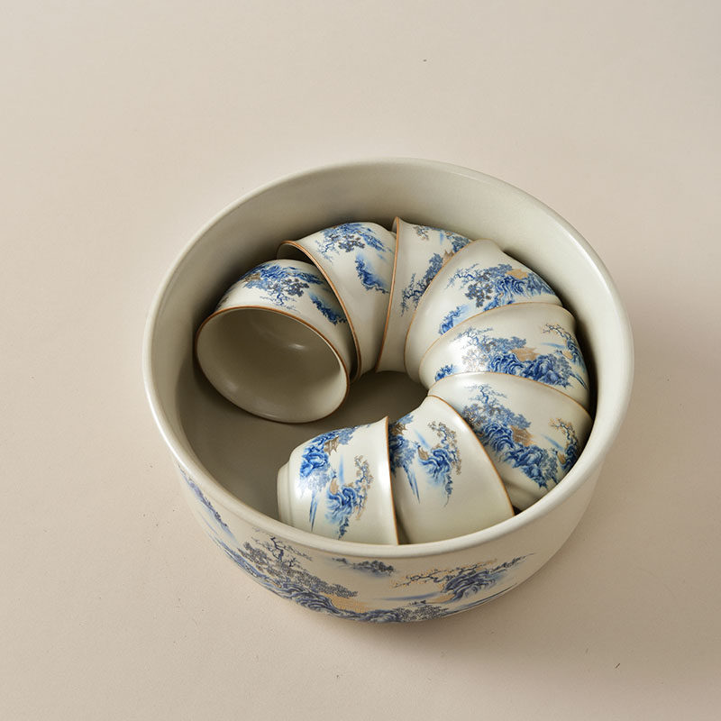 米黄汝窑大号茶洗家用陶瓷水洗笔洗茶道配件茶杯收纳缸废水茶渣缸,淘宝优惠券,粉丝福利购,淘宝优惠卷