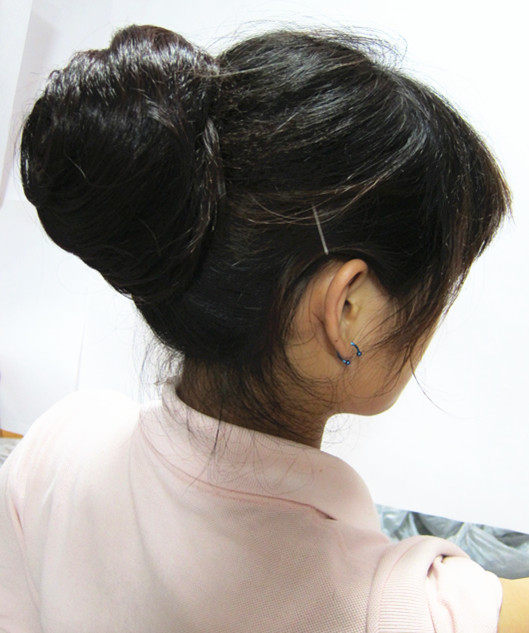 发包丸子头汉服假发舞台戏剧影楼新娘晚礼服旗袍发髻古装假发发包