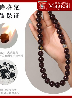 墨玉十二生肖菩提手串大尺寸圆珠盘串霸气男款民族风文玩配饰