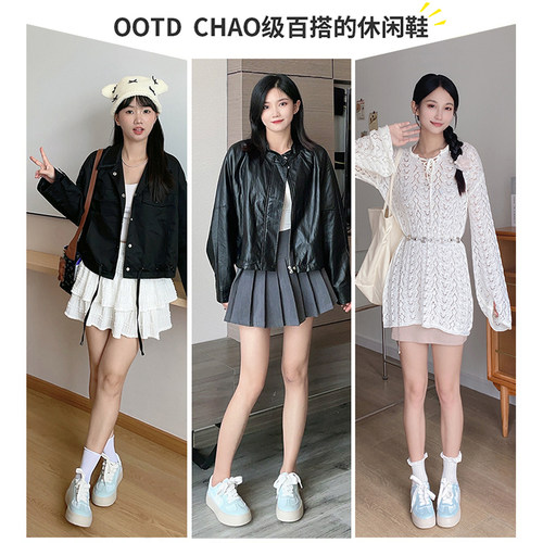 回力厚底德训鞋女2025新款秋季百搭爆款板鞋女休闲运动帆布鞋子女 - 图2