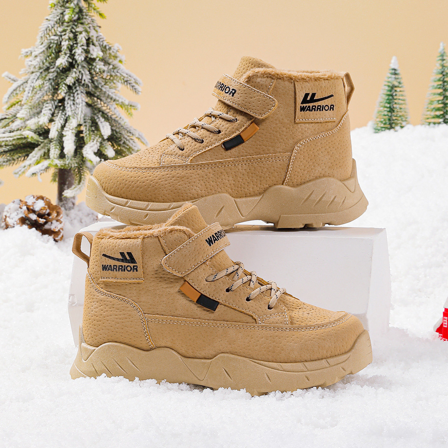 回力官方旗舰店男童加绒棉靴儿童高帮马丁靴皮面防滑棉鞋保暖冬鞋,淘宝优惠券,粉丝福利购,淘宝优惠卷