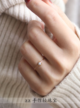 手作轻珠宝小众轻奢法式浪漫指环