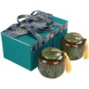 Ceramic large, medium and small portable tassel tea can packaging
