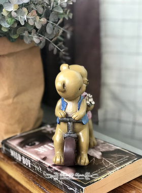 小熊美式乡村风复古做旧结婚礼物