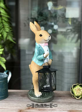 田园风美式乡村兔子居家结婚礼物