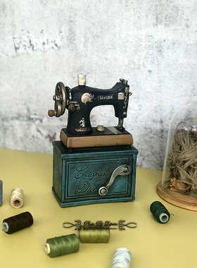 流金岁月美式乡村风树脂老式摆件