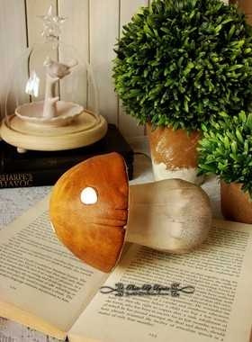 蘑菇田园风陶土复古做旧装饰摆件