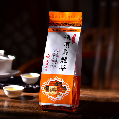 天福茗茶乌龙茶 天仁台湾高山冻顶乌龙茶150g袋装茶叶台湾茶 - 图0