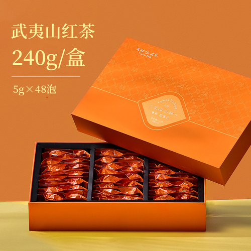 天福茗茶福瑞正山小种红茶福建武夷山茶叶礼盒240g 送礼 - 图0