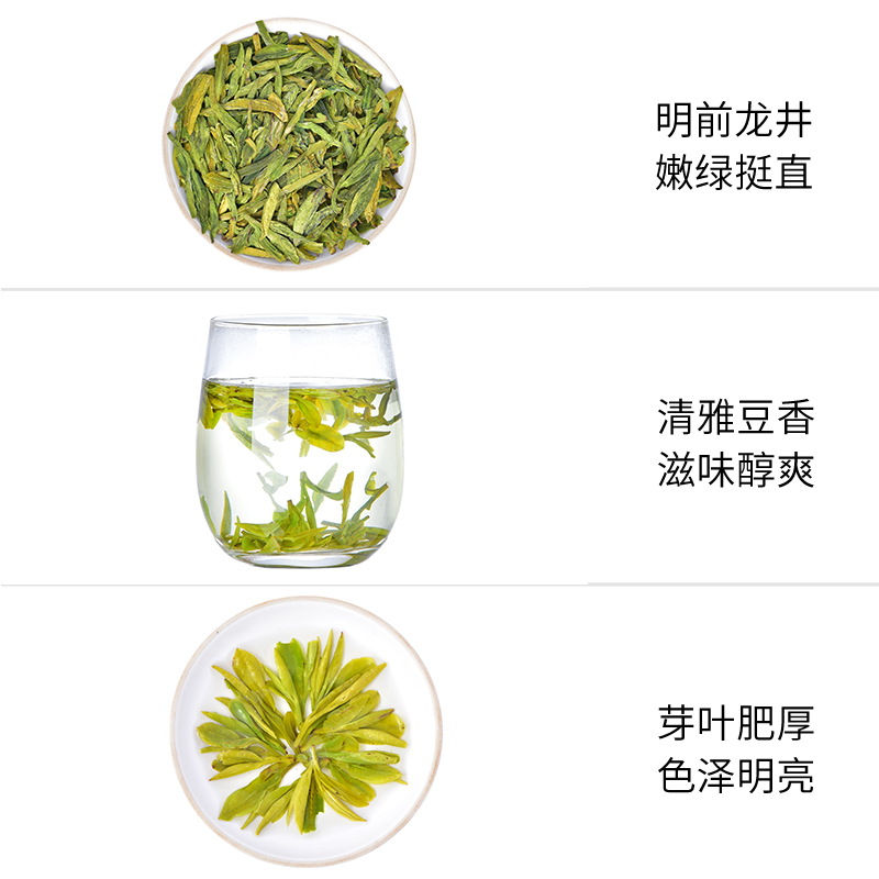 天福茗茶早春龙井茶一级品鉴装2024春茶浙江绿茶春茶新茶茶样10g-图2