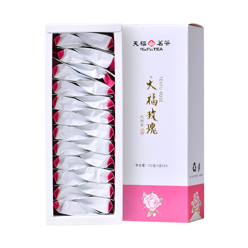 天福茗茶玫瑰花茶 广西贵港玫瑰花草茶茶叶小袋 盒装120g - 图3