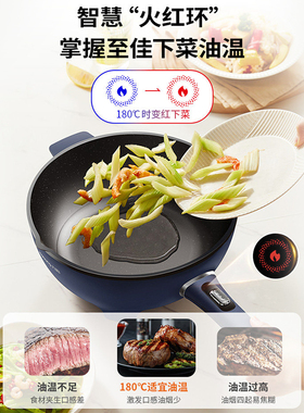 九阳电炒锅家用烹饪多功能电炒菜一体式不粘锅蒸煎炒多功能电火锅