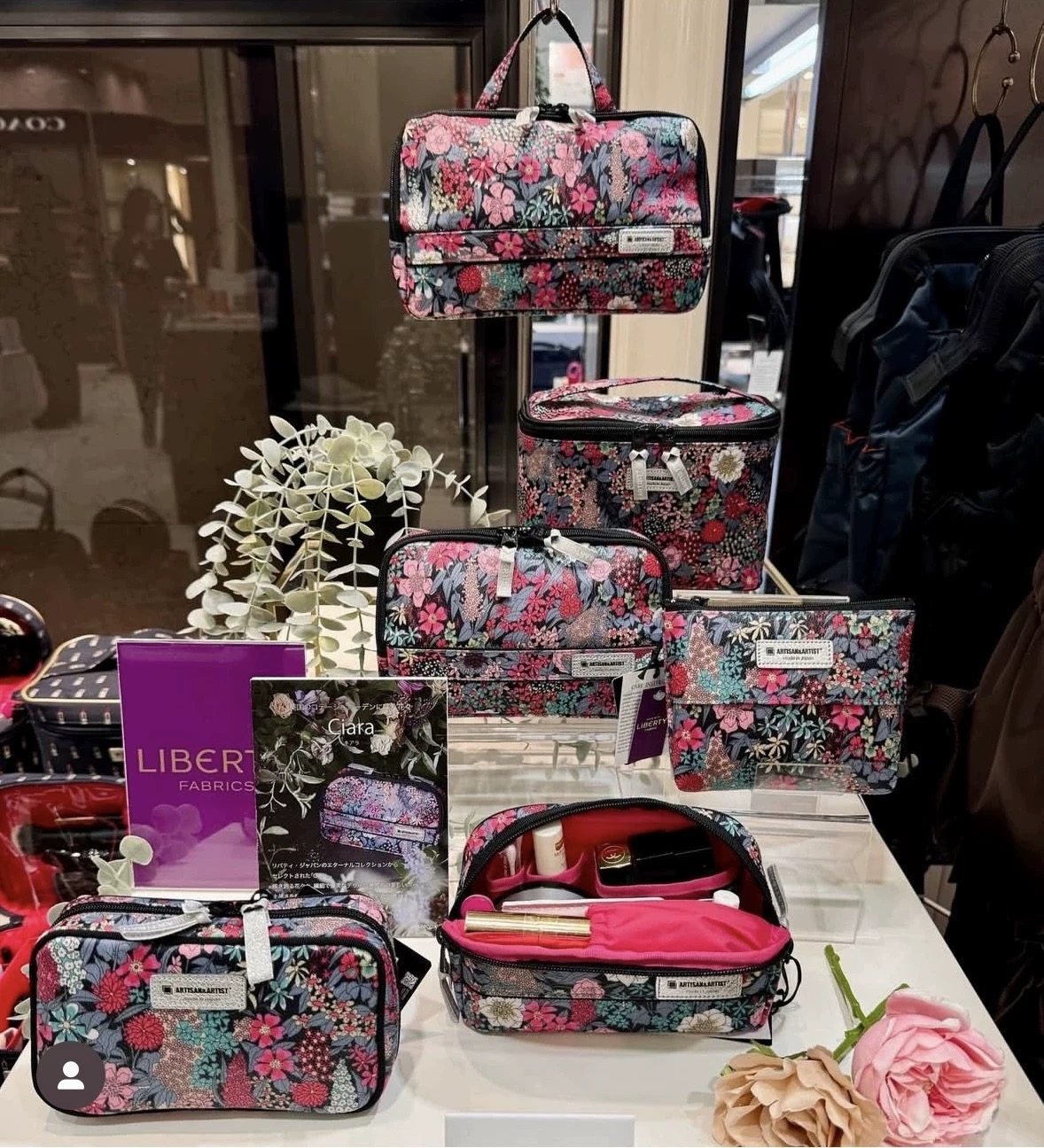 纯原现货日本订单ARTISAN&ARTIST 复古花花化妆包收纳包手拎包,淘宝优惠券,粉丝福利购,淘宝优惠卷