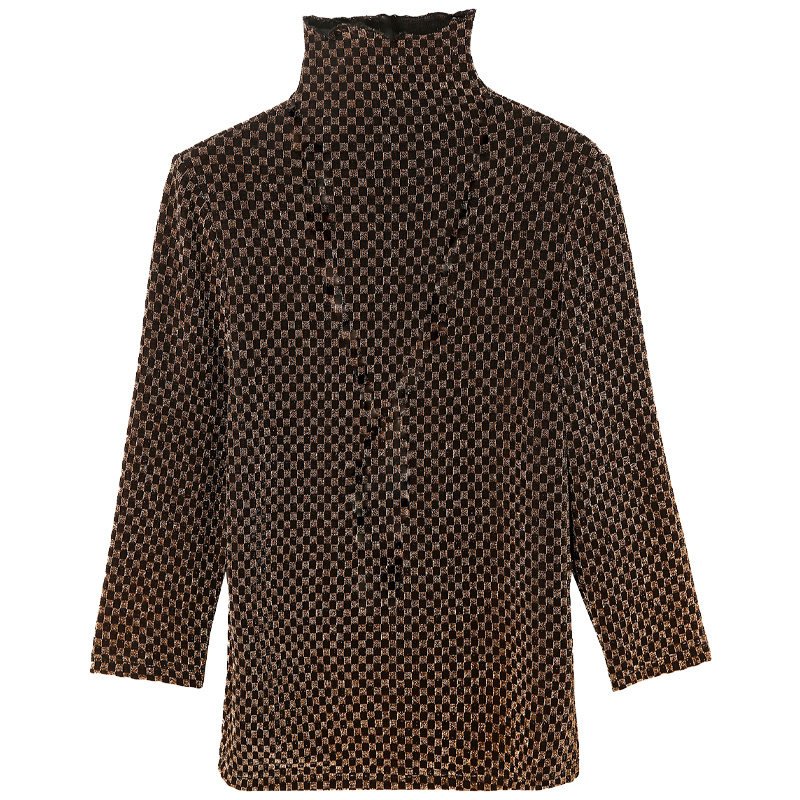 秋款洋气百搭七分袖针织t恤打底衫 摩登志T恤