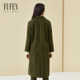 FUFEN solid color loose slimming woolen jacket