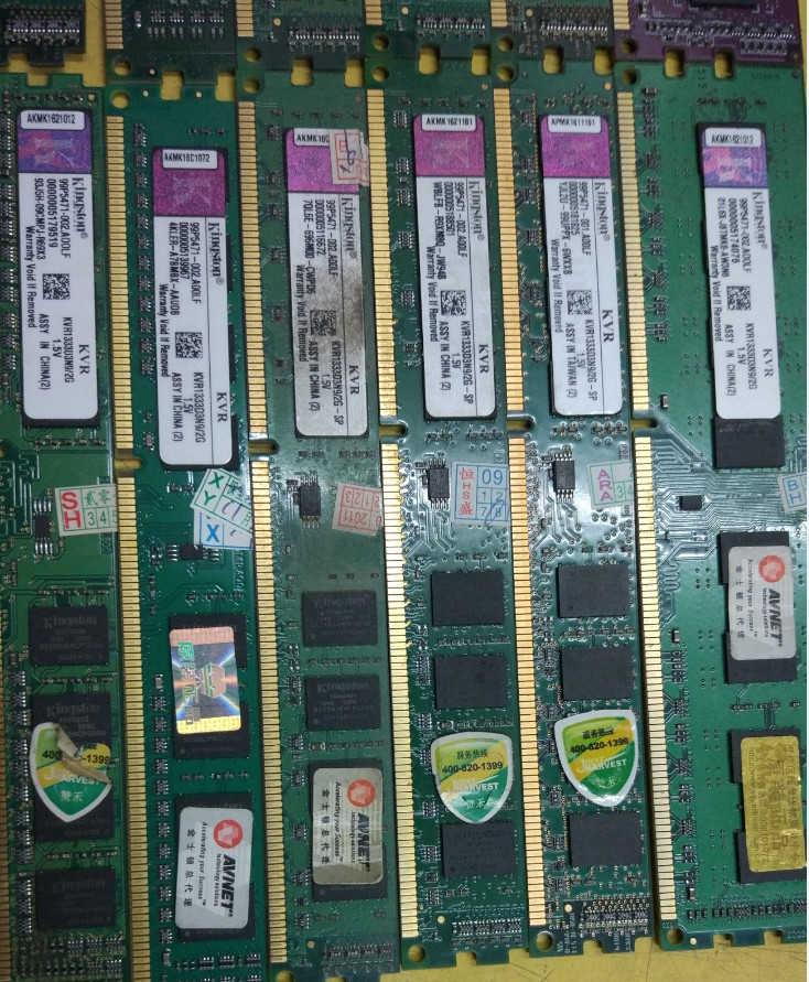 金士顿DDR3-2G 1333  金士顿DDR3-4G 1600  威刚DDR3-8G 1600内存