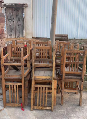 怀旧老物件老椅子凳子老式农村旧家具实木小板凳民俗复古摆件装饰