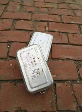怀旧老物件铝制饭盒复古工艺品上世纪七八十年代收藏纪念品摆件