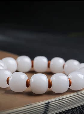 天然新疆金丝玉苹果手链戈壁