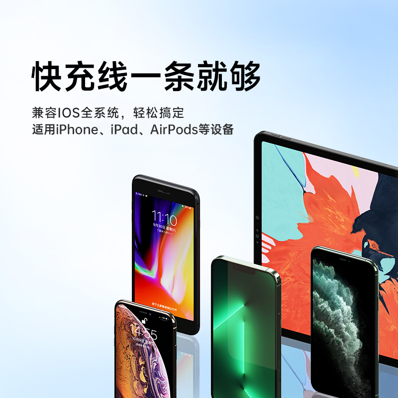 罗马仕镀金数据线20W适用于苹果13iPhone14proiPad12快充数据线手机快充线PD闪充电线器头2米TypeC转Lighting