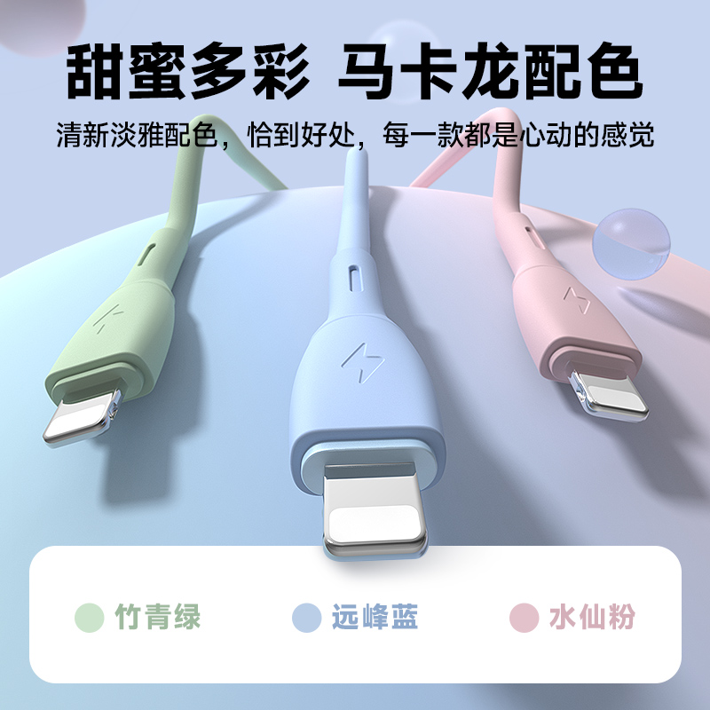 罗马仕液态硅胶数据线适用iphone14苹果13ipad平板12加长充电线快充通用PD正品 - 图2