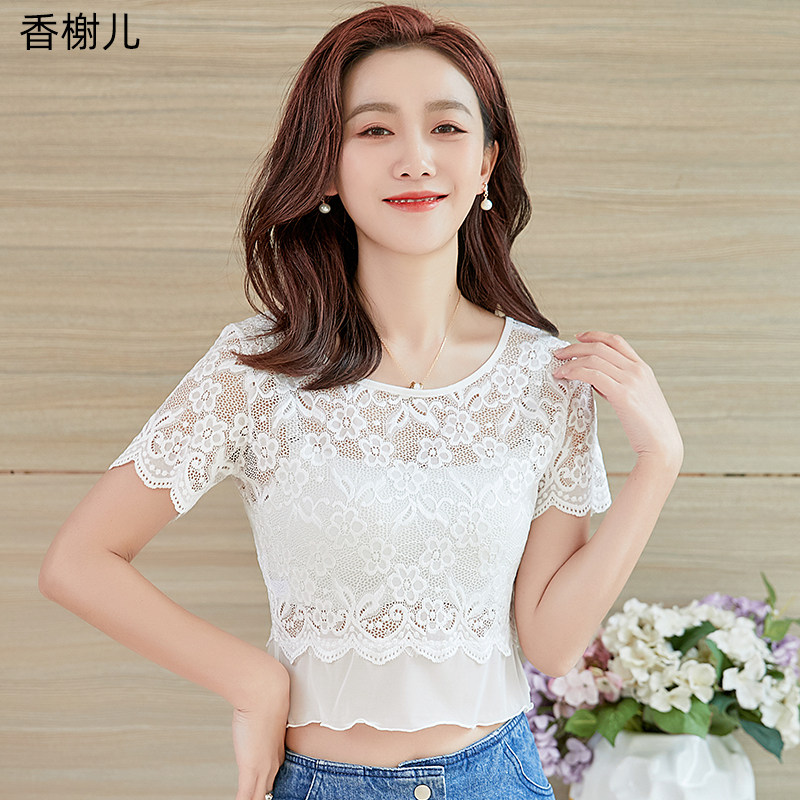 香榭儿蕾丝薄款夏2020新款打底衫 香榭儿蕾丝衫/雪纺衫