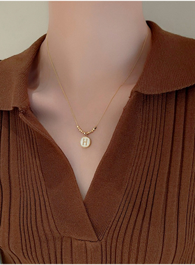女不掉色不过敏项链锁骨链毛衣链