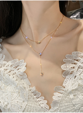 多层项链女韩国高级感长款毛衣链