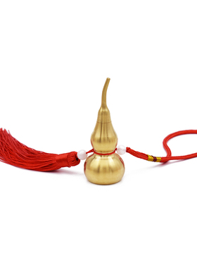 铜葫芦纯黄铜开口空心客厅装饰品