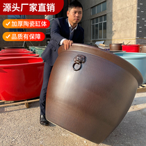 Jingdezhen ceramic large tank fish farming tank imitation ancient water tank koi water lily lotus tank outdoor courtyard planting tree tank