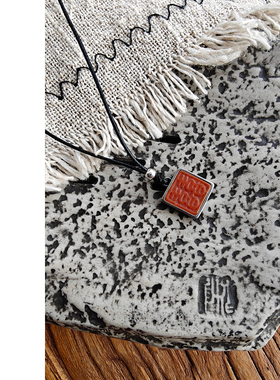 非金属项链 复古民族风银喜字项链 吊坠  20231226