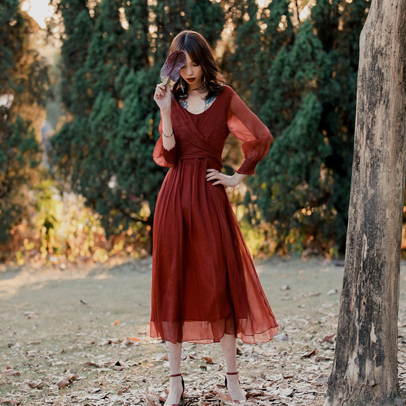 魅影仙女2020年新款法式气质连衣裙 魅影仙女连衣裙