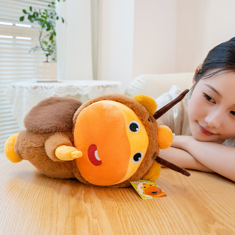 正版可爱水豚噜噜玩偶毛绒双肩背包搞怪小孩书包出游用女生日礼物,淘宝优惠券,粉丝福利购,淘宝优惠卷