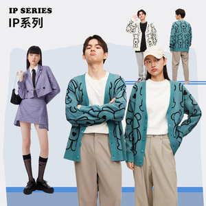 【美特斯邦威】拼接格子夹克外套