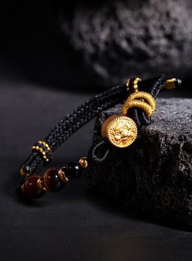 七夕礼物足银999醒狮手绳国潮