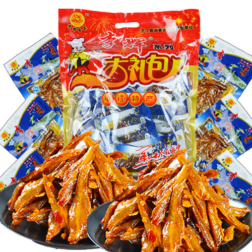 湖南特产李辉毛毛鱼鱼干零食大礼包手撕鱼香辣小鱼仔小包装小吃 - 图0