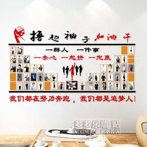 亚克力立体墙贴 公司企业文化 团队风采  员工风采 文化墙 照片墙 - 图3