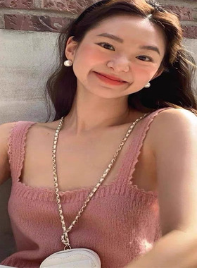 高级感博主fever同款摩卡莫斯单颗正圆高端珍珠耳钉气质百搭耳环