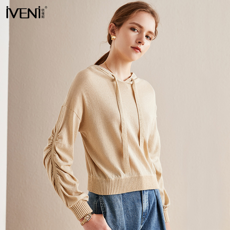 IVENI/依维妮2023秋季新款百搭毛衣针织衫