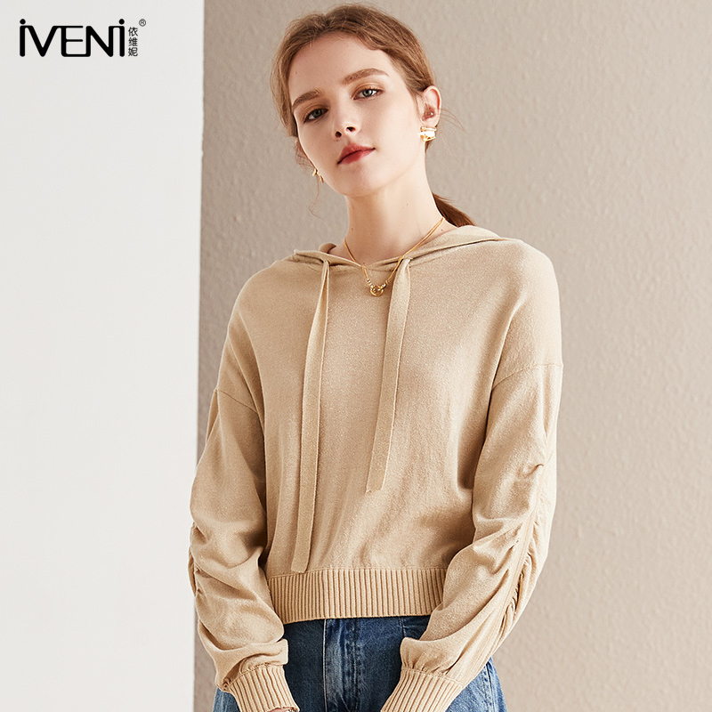 IVENI/依维妮2023秋季新款百搭毛衣针织衫