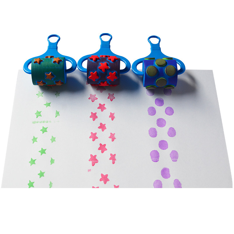 画画工具美术滚轮印章幼儿园早教儿童涂鸦颜料印泥拓印绘画滚筒刷,淘宝优惠券,粉丝福利购,淘宝优惠卷