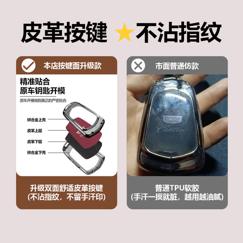 26款凯迪拉克xt4钥匙套ct5汽车xt5男专用xts车ct6保护壳xt6扣ATSL - 图2